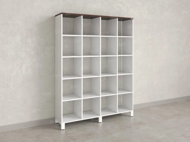 Стеллаж, 20 ячеек 1500х370х1980 RM144-150x37 Дуб Апрельский шоколад/Белый