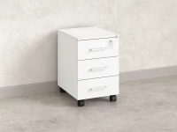 Тумба мобильная, 3 ящика 400x500x600 RM120-40x50 Белый/Белый