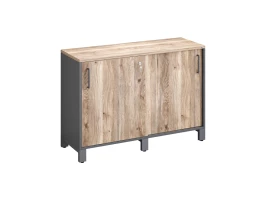 Низкий шкаф-купе 1200x420x850 RM124-120x42 Дуб Маувелла/Серый