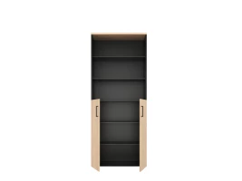 Шкаф комбинированный, регулируемые опоры, 6 уровней 900x420x2100 RM155-90x41 Вяз Швейцарский светлый/Черный