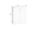 Шкаф распашной, регулируемые опоры, 3 уровня 900x420x1100 RM150-90x42 Белый/Белый
