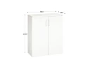 Шкаф распашной, регулируемые опоры, 3 уровня 900x420x1100 RM150-90x42 Белый/Белый