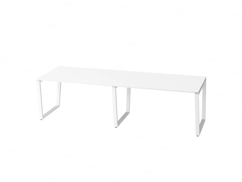 Cтол для переговоров, на V-обазном каркасе 2200x1600x750 RM082-220x160 Белый/Белый