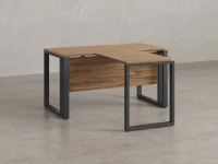 Стол с брифингом на О-образных опорах с экраном ЛДСП RM046-16x8 1600x2400x750 Дуб Юстус/Серый