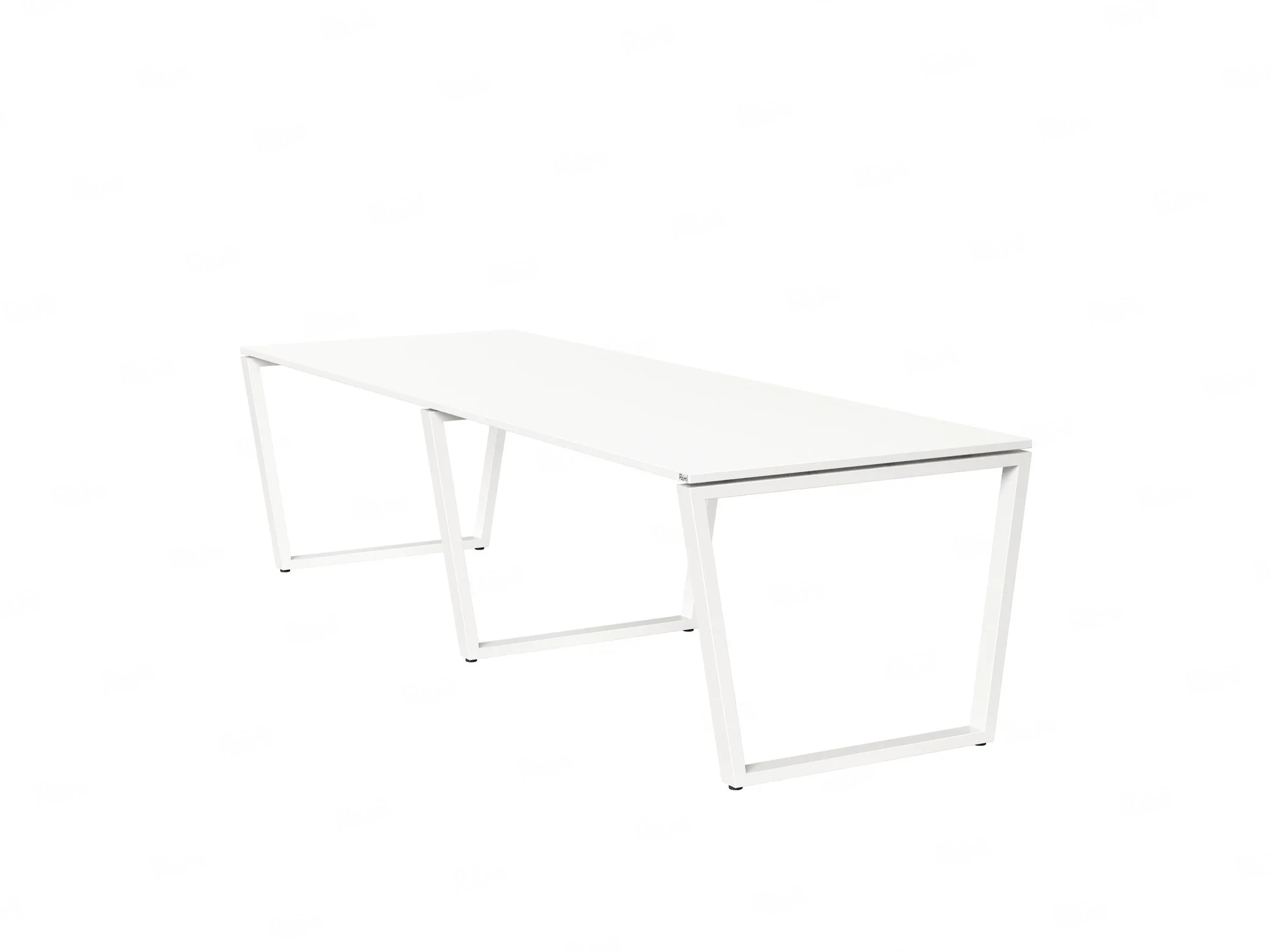 Cтол для переговоров, на V-обазном каркасе 2500x1450x750 RM082-250x145 Белый/Белый