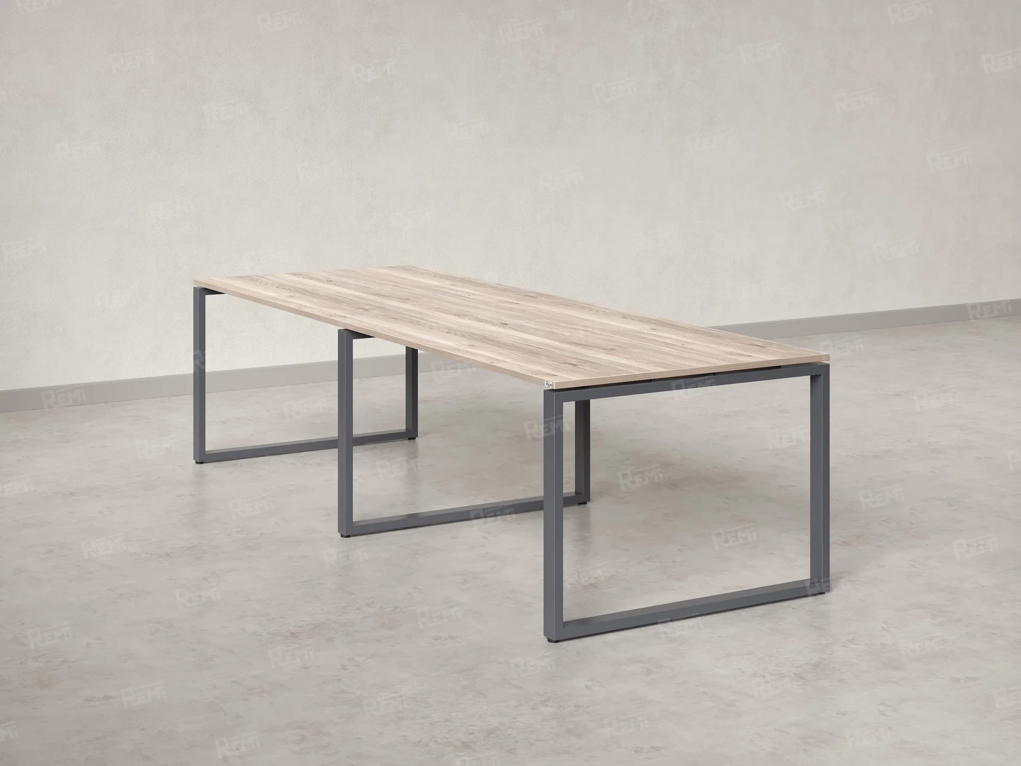 Cтол для переговоров, на О-обазном каркасе 2100x1400x750 RM081-210x140 Дуб Маувелла/Серый