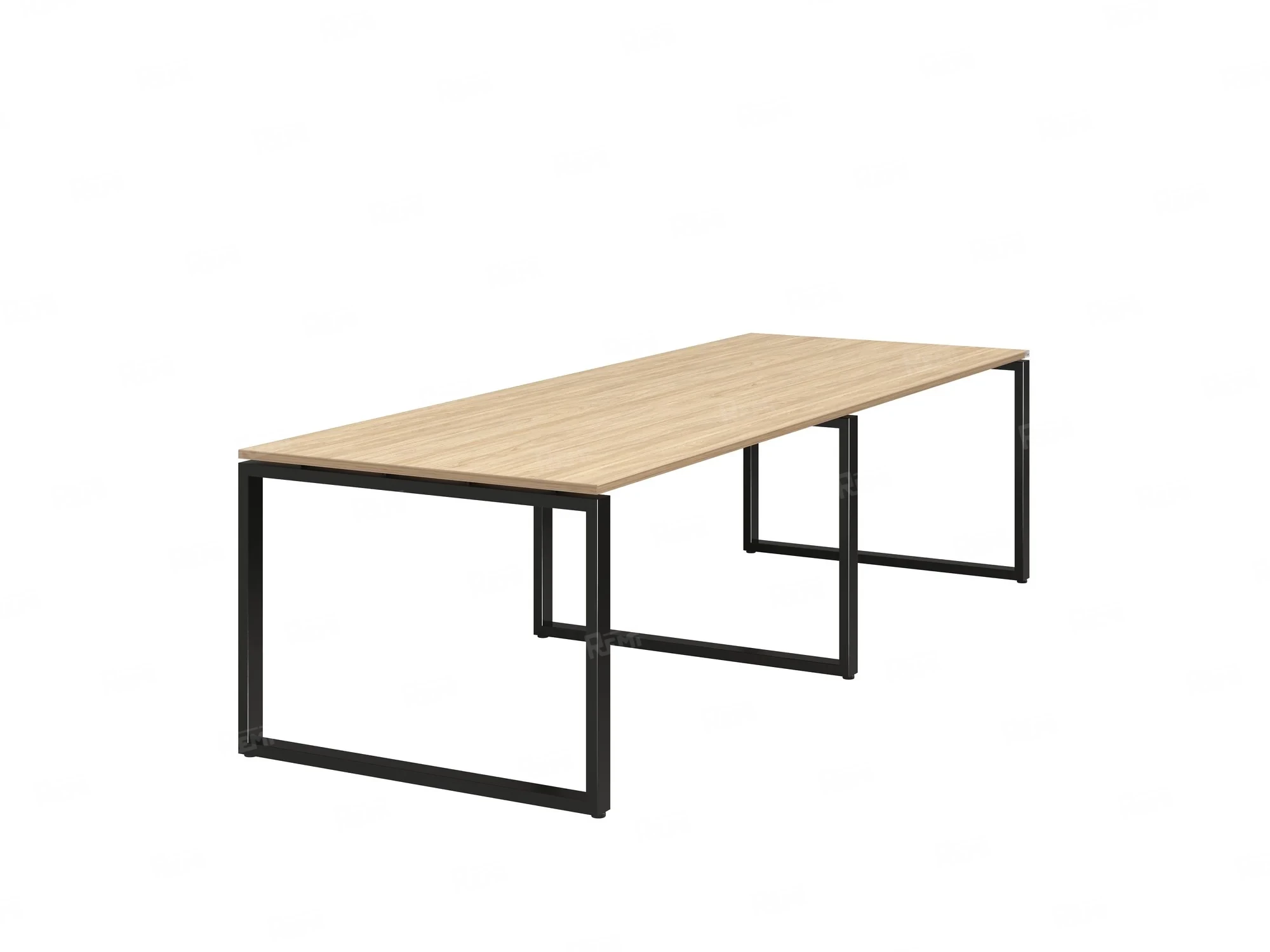 Cтол для переговоров, на О-обазном каркасе 2200x1400x750 RM081-220x140 Вяз Швейцарский светлый/Черный