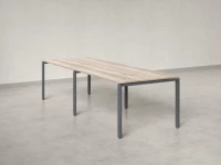 Cтол для переговоров, на П-образном каркасе 2200x1200x750 RM080-220x120 Дуб Маувелла/Серый