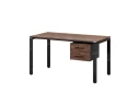 Стол прямой с подвесной тумбой 2 ящика, П-опора 1800x600x750 RM039-18x6 Дуб Апрельский шоколад/Черный