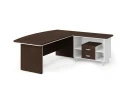 BRL RB070-160x200R Стол руководителя угловой R с тумбой 2 ящика 1600х2000х760 Венге/Белый