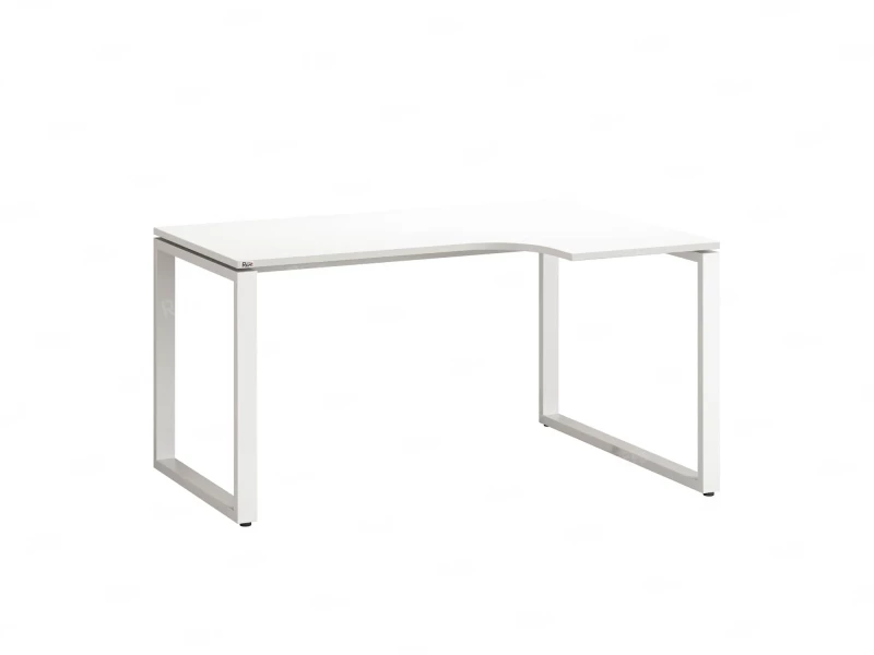 Стол угловой, О-опора, правый 1400x600/900x750, RM054-14x6-9 Белый/Белый