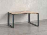 Стол угловой, О-опора, правый 1600x800/1000x750, RM054-16x8-10 Дуб Маувелла/Серый