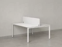 Бенч-система, 2 рабочих места, с одним тканевым экраном 1800x1200x750 RM165-1-18x12 Белый/Белый