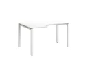 Стол угловой, П-опора, левый 1800x600/900x750, RM053-18x6-9 Белый/Белый