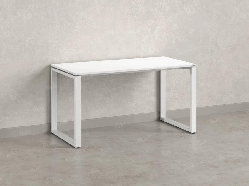 Стол прямой на O-образных опорах 2000x700x750 RM002-20x7 Белый/Белый