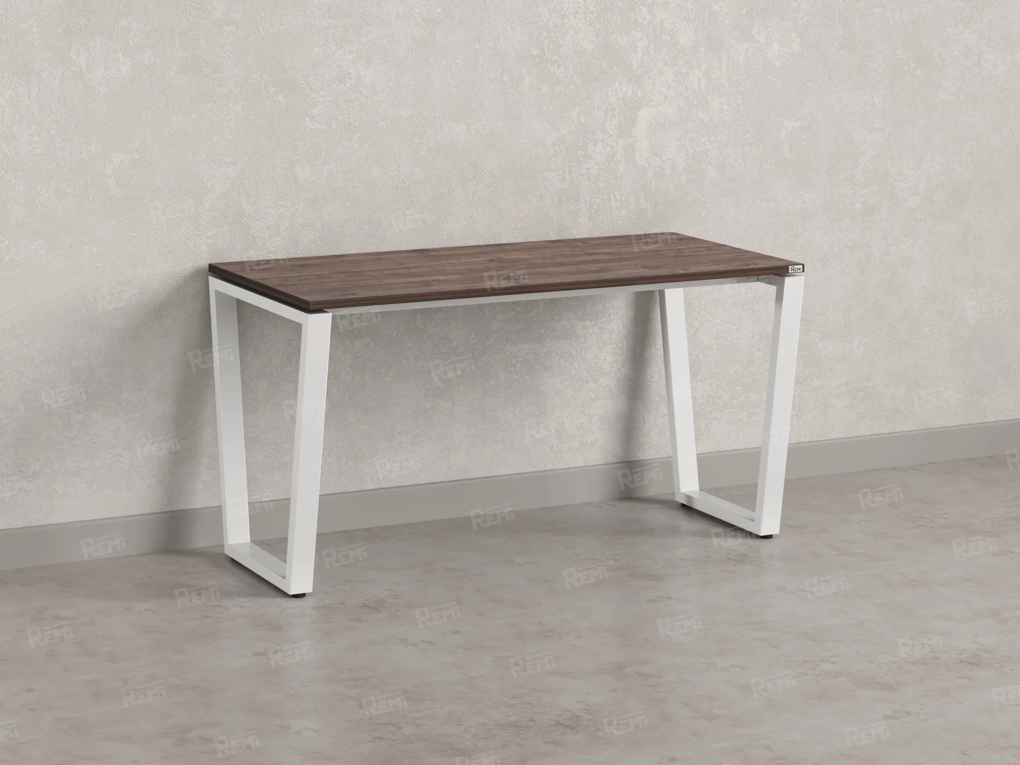 Стол прямой на U-образных опорах 1400x800x750 RM003-14x8 Дуб Апрельский шоколад/Белый