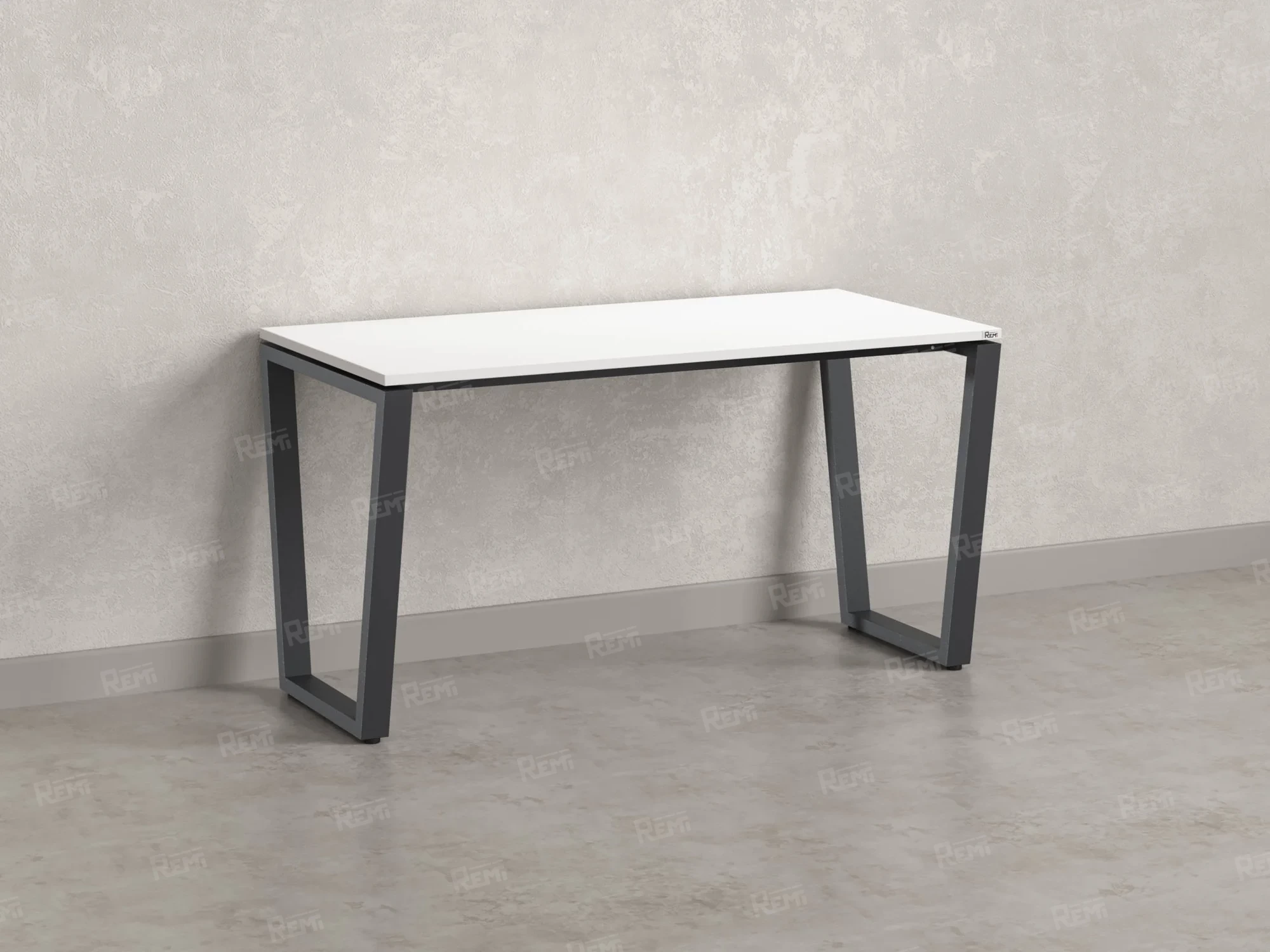 Стол прямой на U-образных опорах 2000x600x750 RM003-20x6 Белый/Серый