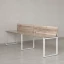 Бенч-система в 1 ряд, 2 рабочих места 2 ЛДСП экранов 2000x800x750 RM168-4-20x8 Дуб Маувелла/Белый
