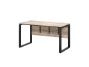 Стол прямой, О-опоры, экран ЛДСП,парящая стол-ца 2000x600x750 RM008-20x6 Дуб Маувелла/Черный