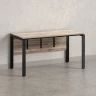 Стол прямой, П-опоры, экран ЛДСП,парящая стол-ца 1800x800x750 RM007-18x8 Дуб Маувелла/Черный