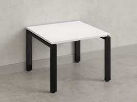 Журнальный стол с полкой 700x600x550 RM183-7x6 Белый/Черный