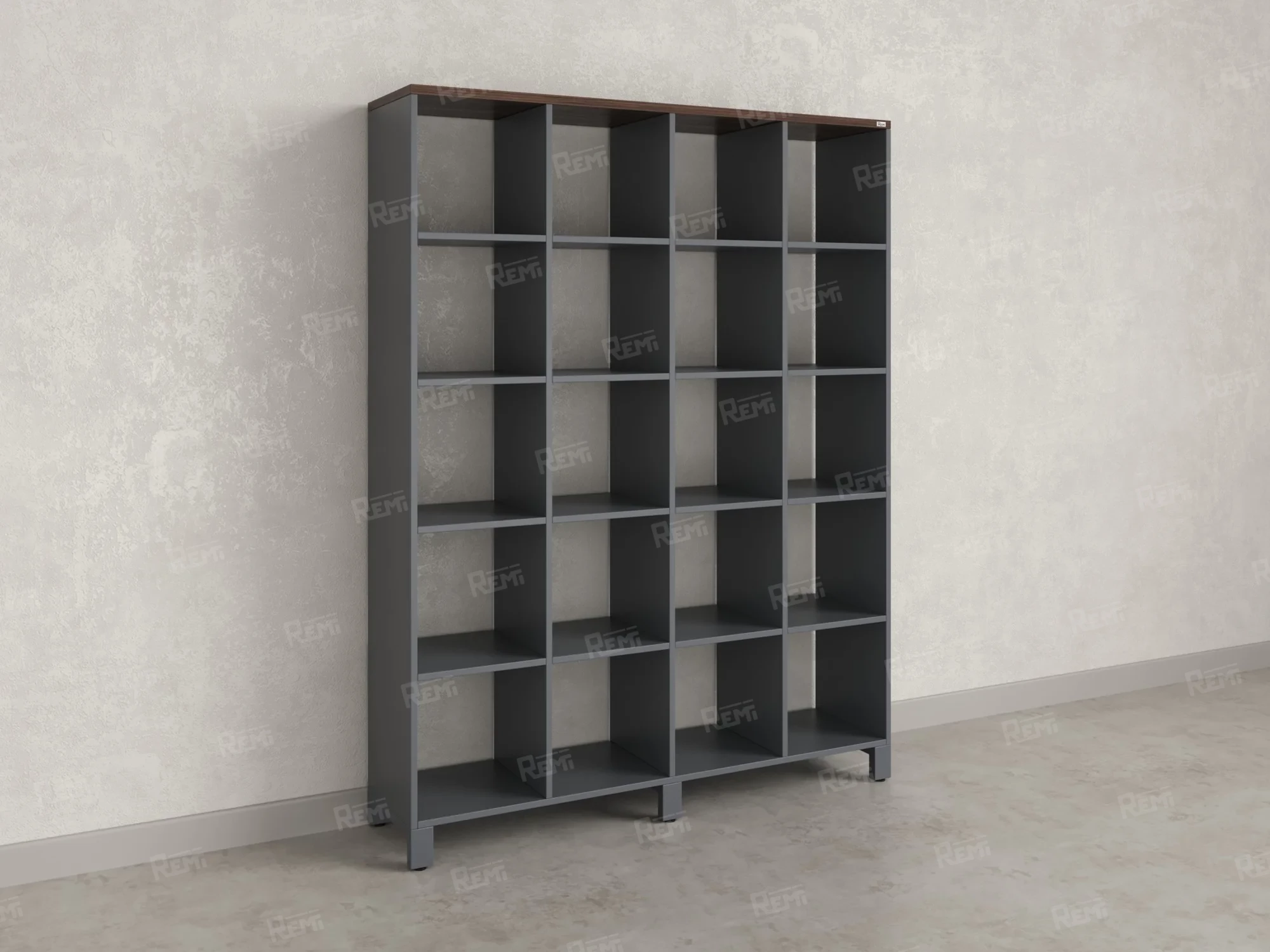 Стеллаж, 20 ячеек 1500х370х1980 RM144-150x37 Дуб Апрельский шоколад/Серый
