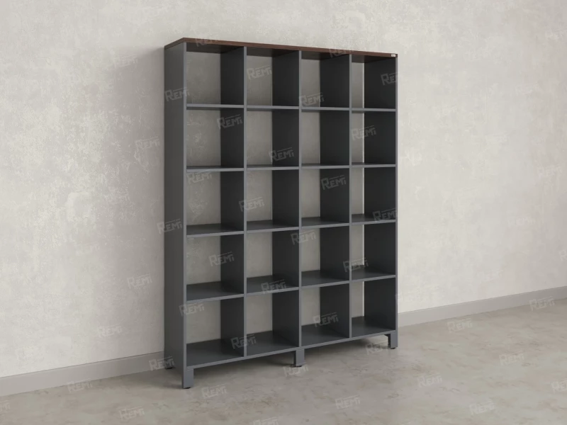 Стеллаж, 20 ячеек 1500х370х1980 RM144-150x37 Дуб Апрельский шоколад/Серый