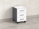 Тумба мобильная, 3 ящика 400x500x600 RM120-40x50 Белый/Серый
