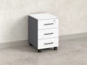 Тумба мобильная, 3 ящика 400x500x600 RM120-40x50 Белый/Серый