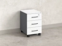 Тумба мобильная, 3 ящика 400x500x600 RM120-40x50 Белый/Серый