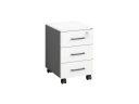 Тумба мобильная, 3 ящика 400x500x600 RM120-40x50 Белый/Серый