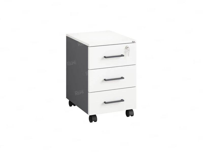 Тумба мобильная, 3 ящика 400x500x600 RM120-40x50 Белый/Серый