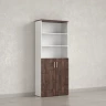 Шкаф комбинированный, регулируемые опоры, 6 уровней 900x420x2100 RM155-90x41 Дуб Апрельский шоколад/Белый