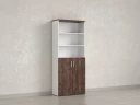Шкаф комбинированный, регулируемые опоры, 6 уровней 900x420x2100 RM155-90x41 Дуб Апрельский шоколад/Белый