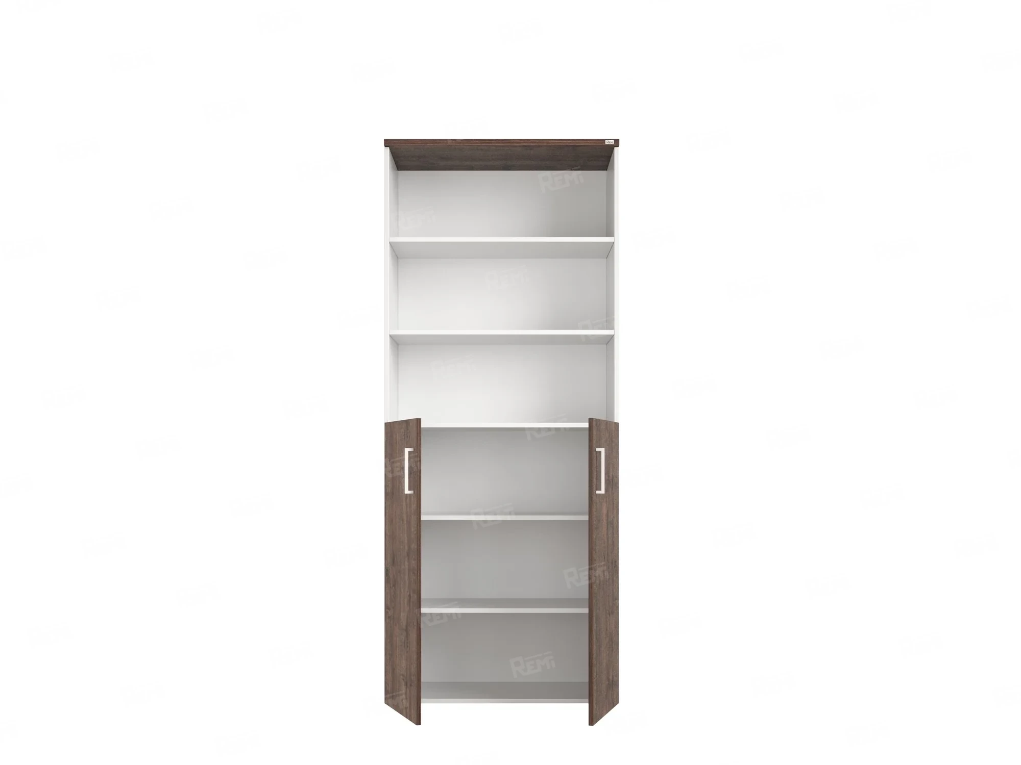 Шкаф комбинированный, регулируемые опоры, 6 уровней 900x420x2100 RM155-90x41 Дуб Апрельский шоколад/Белый