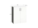 Шкаф распашной, регулируемые опоры, 3 уровня 900x420x1100 RM150-90x42 Белый/Серый