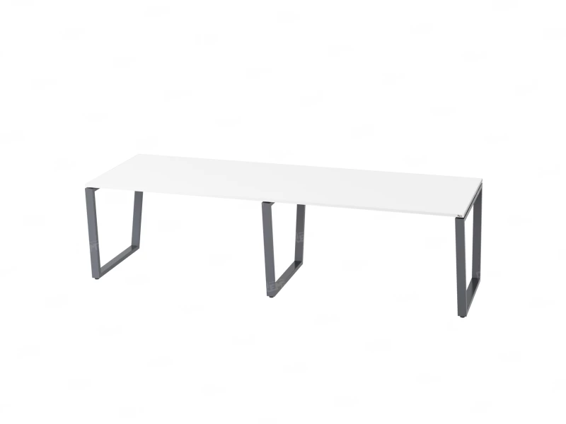 Cтол для переговоров, на V-обазном каркасе 2200x1600x750 RM082-220x160 Белый/Серый