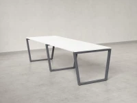 Cтол для переговоров, на V-обазном каркасе 2500x1450x750 RM082-250x145 Белый/Серый