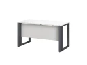 Стол прямой на О-образных опорах с экраном ЛДСП 2000x800x750 RM041-20x8 Белый/Серый