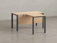 Стол с брифингом на П-образных опорах с экраном ЛДСП RM044-18x8 1800x2600x750 Вяз Швейцарский светлый/Серый