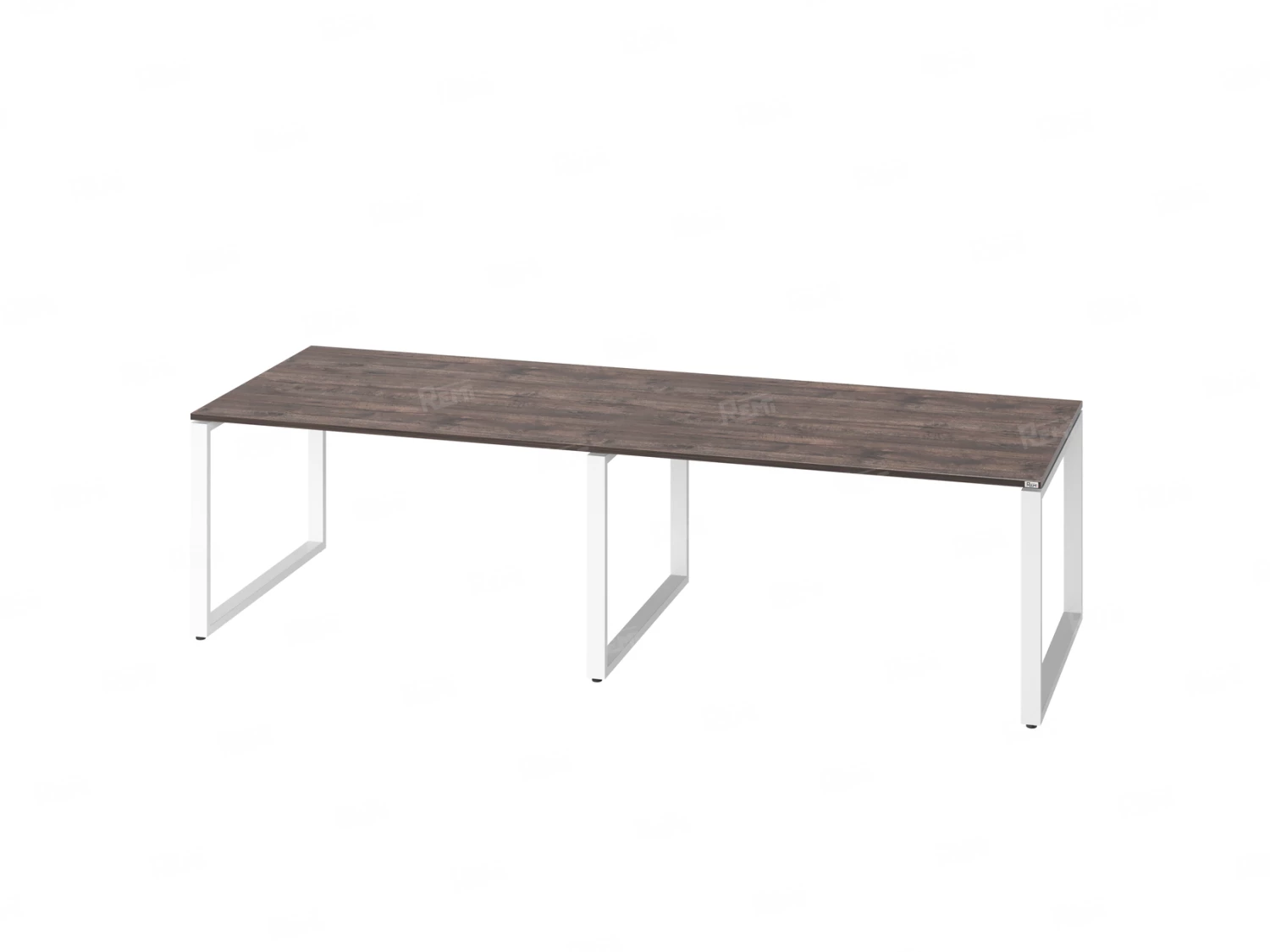 Cтол для переговоров, на О-обазном каркасе 2200x1400x750 RM081-220x140 Дуб Апрельский шоколад/Белый