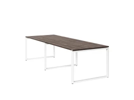 Cтол для переговоров, на О-обазном каркасе 2200x1400x750 RM081-220x140 Дуб Апрельский шоколад/Белый