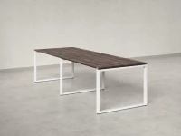 Cтол для переговоров, на О-обазном каркасе 2200x1400x750 RM081-220x140 Дуб Апрельский шоколад/Белый