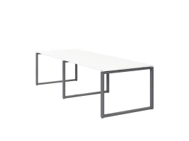 Cтол для переговоров, на О-обазном каркасе 2300x1400x750 RM081-230x140 Белый/Серый