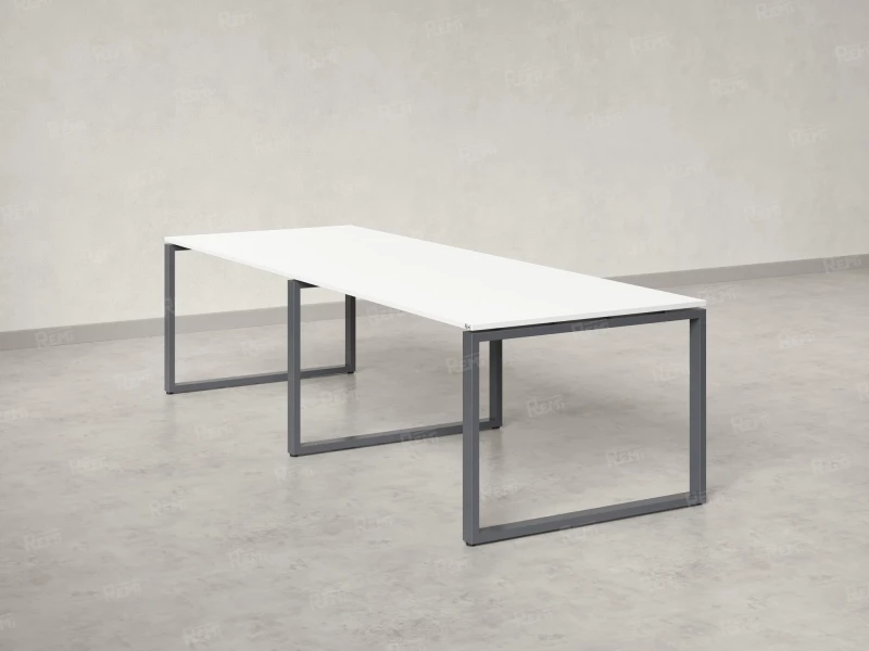 Cтол для переговоров, на О-обазном каркасе 2300x1400x750 RM081-230x140 Белый/Серый