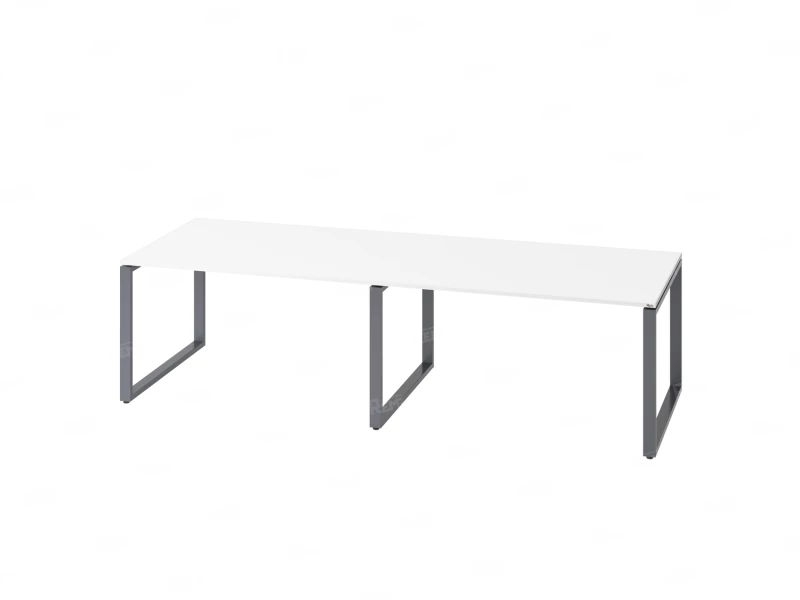 Cтол для переговоров, на О-обазном каркасе 2600x1250x750 RM081-260x125 Белый/Серый