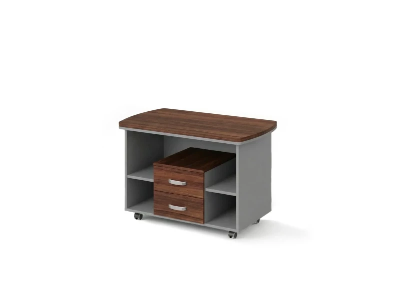 BRL RB075-100x60 Мобильная тумба на роликовых опорах 1000х600х700 Венге/Серый вулканический