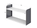 Полка настенная 900x300x500 RM190-90x30 Белый/Серый