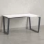 Стол угловой, U-опора, правый 1600x600/900x750, RM050-16x6-9 Белый/Серый