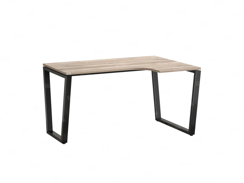 Стол угловой, U-опора, правый 1800x800/1000x750, RM050-18x8-10 Дуб Маувелла/Черный